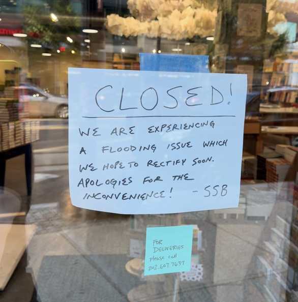 Solid State Books on H Street has had to temporarily close due to a Flooding issue. Here are some ways to show them some love — PoPville DC